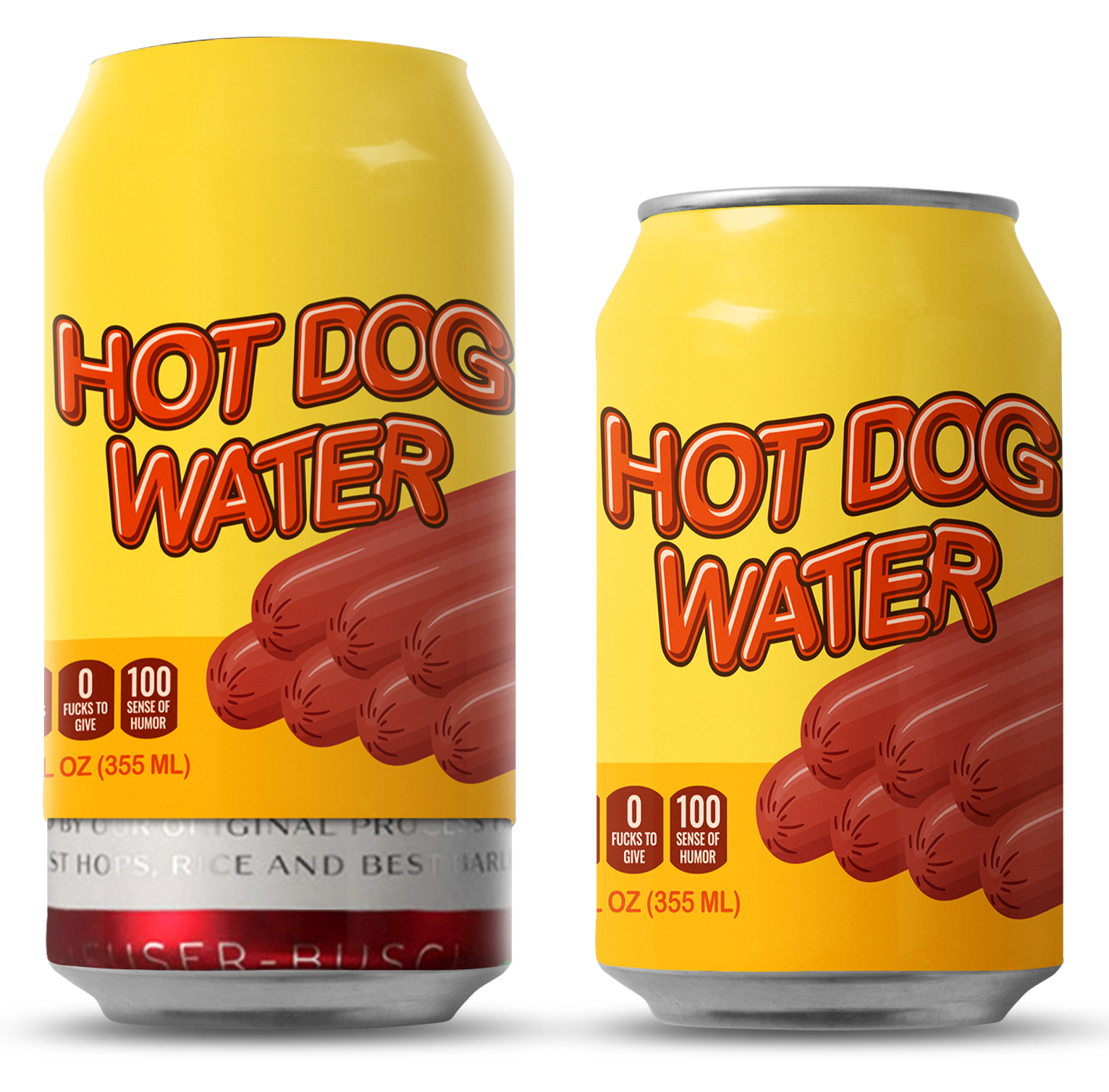 Hot Dog Water Beersy Silicone Sleeve Hide-a-Beer Can Cooler