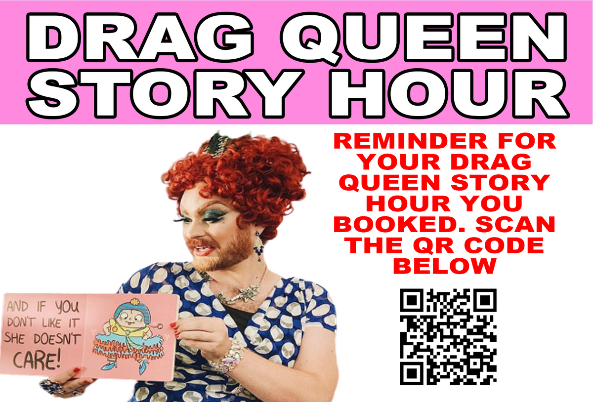 Drag Queen Story Hour Reminder Prank Post Card – Beersy LLC