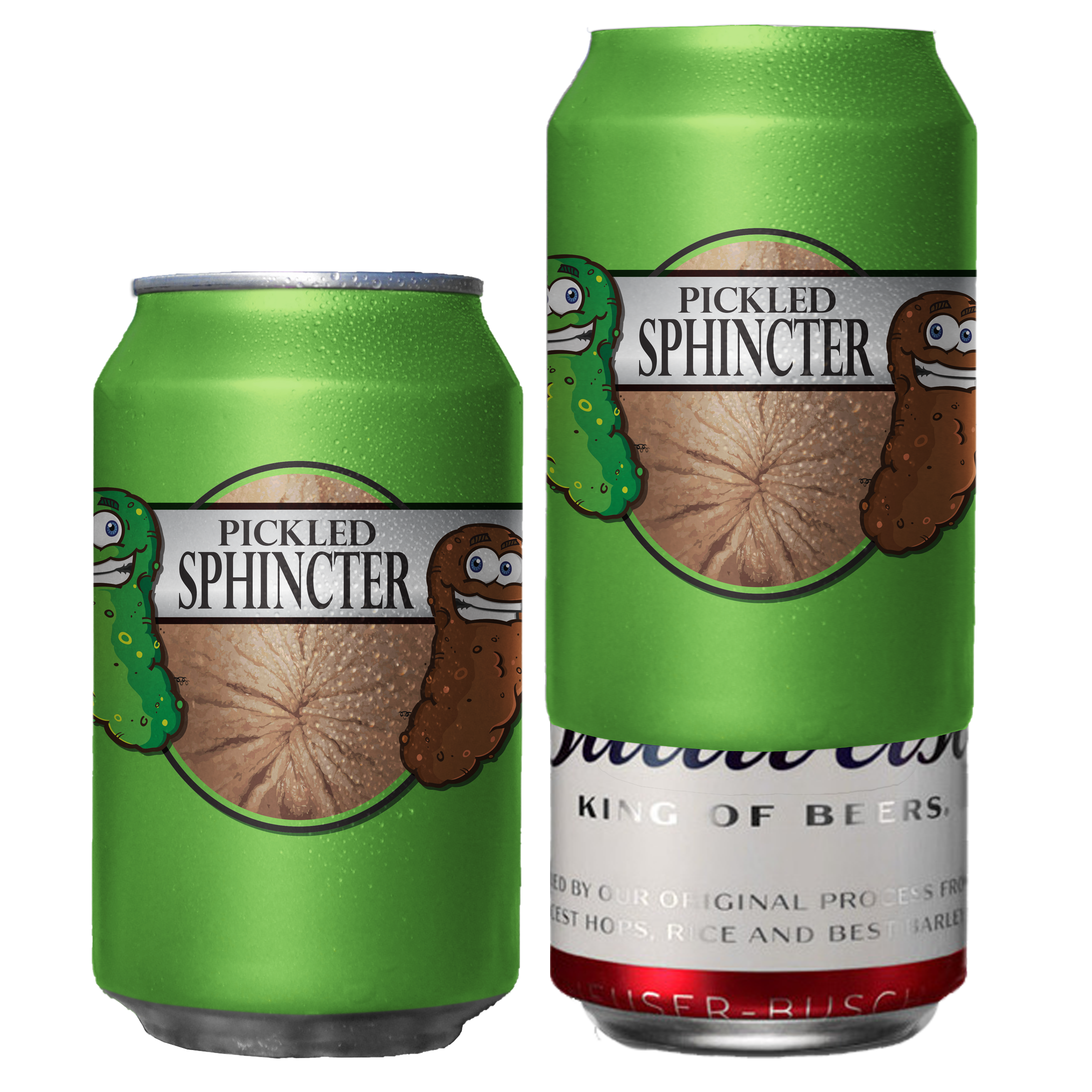 Pickled Sphincter Beersy Silicone Sleeve Hide-a-Beer Can Cooler