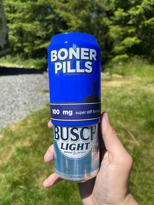 “Boner Pills" Beersy Silicone Sleeve Hide-a-Beer Can Cooler