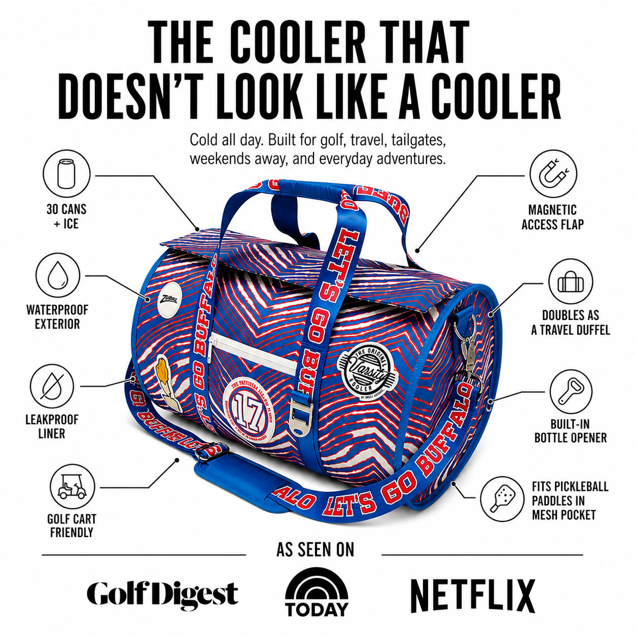 Buffalo Duffel Cooler - Patricia Allen Fund x Zubaz