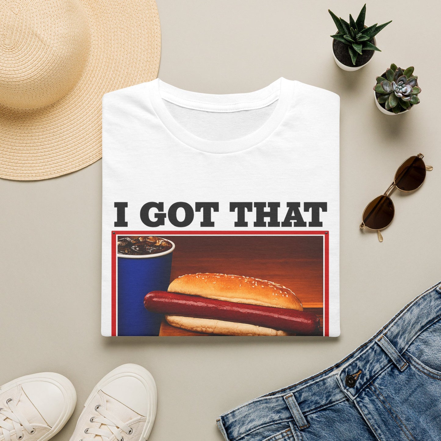 T-Shirt — 'I Got That Kirkland Hot Dog' Vintage Grocery Graphic Tee