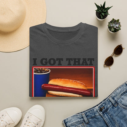 T-Shirt — 'I Got That Kirkland Hot Dog' Vintage Grocery Graphic Tee