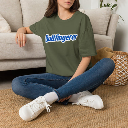 Buttfingerer T-Shirt — Funny Retro Script Tee for Sarcastic Humor Gifts