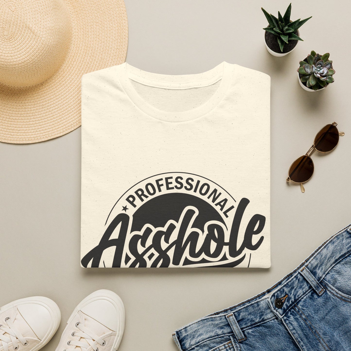 T-Shirt — "Professional Asshole" Graphic Tee (Available 24/7)