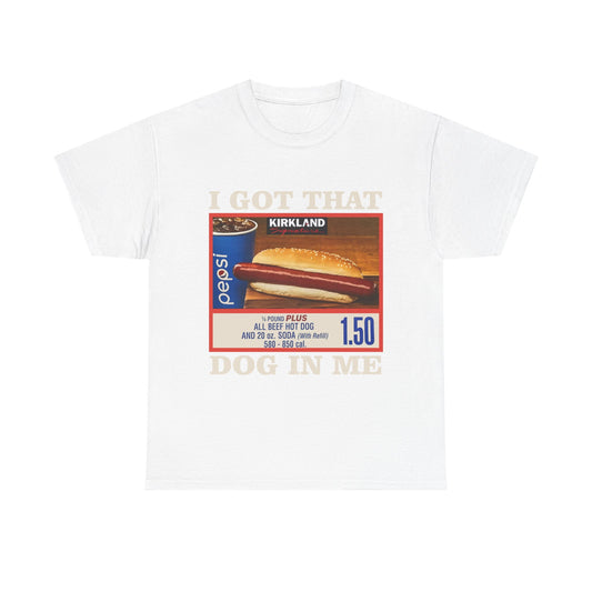 Hot Dog & Soda Vintage Graphic Tee — "I Got That Dog In Me" Retro Food Shirt