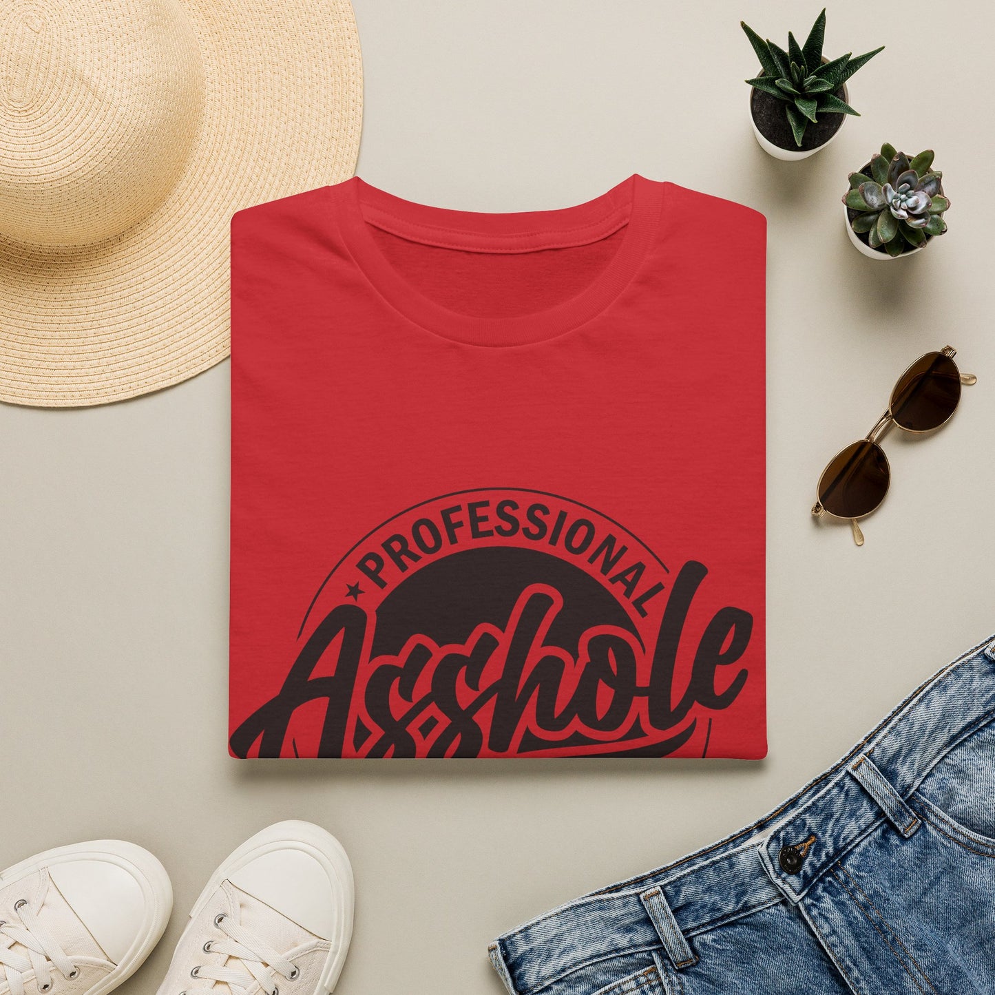 T-Shirt — "Professional Asshole" Graphic Tee (Available 24/7)