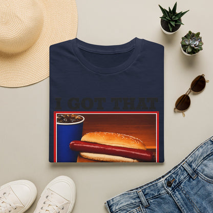 T-Shirt — 'I Got That Kirkland Hot Dog' Vintage Grocery Graphic Tee