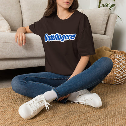 Buttfingerer T-Shirt — Funny Retro Script Tee for Sarcastic Humor Gifts