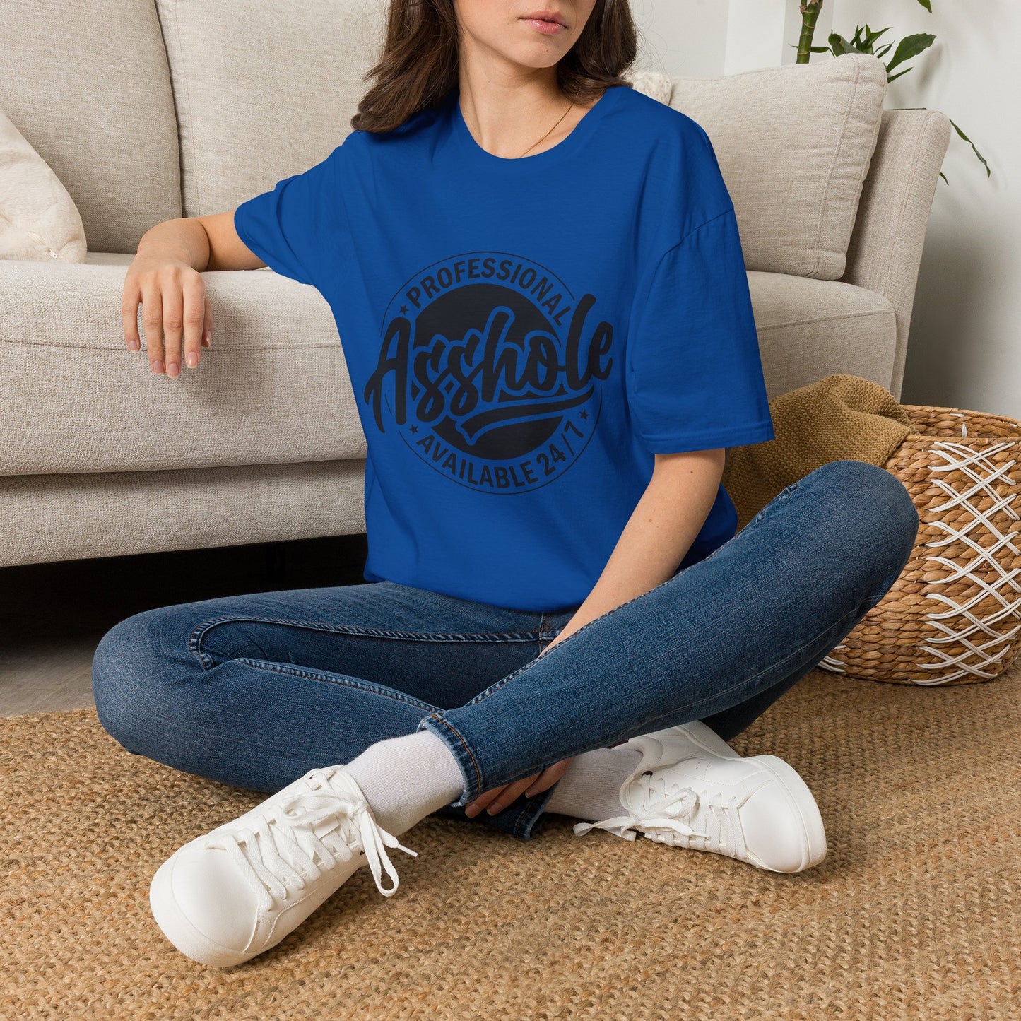 T-Shirt — "Professional Asshole" Graphic Tee (Available 24/7)