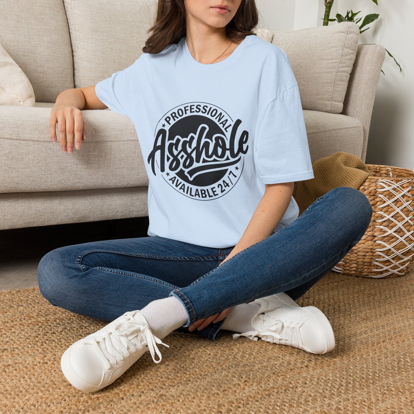 T-Shirt — "Professional Asshole" Graphic Tee (Available 24/7)