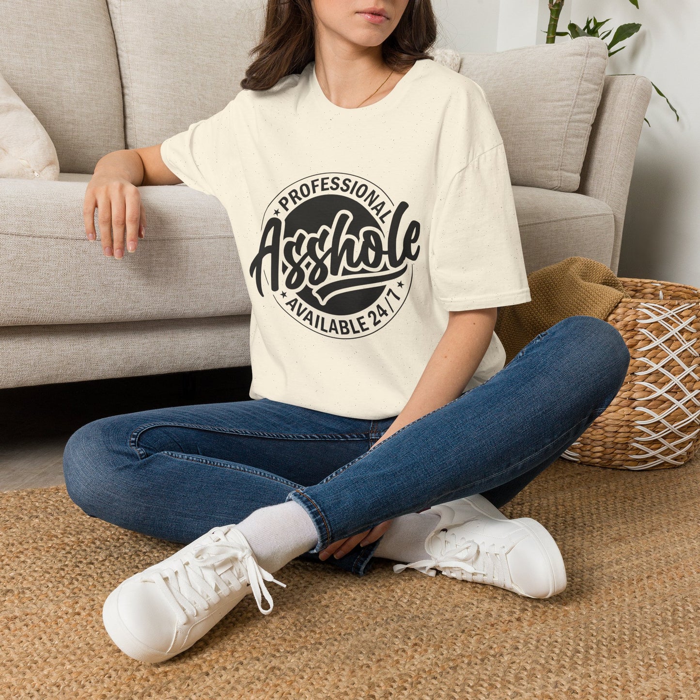 T-Shirt — "Professional Asshole" Graphic Tee (Available 24/7)