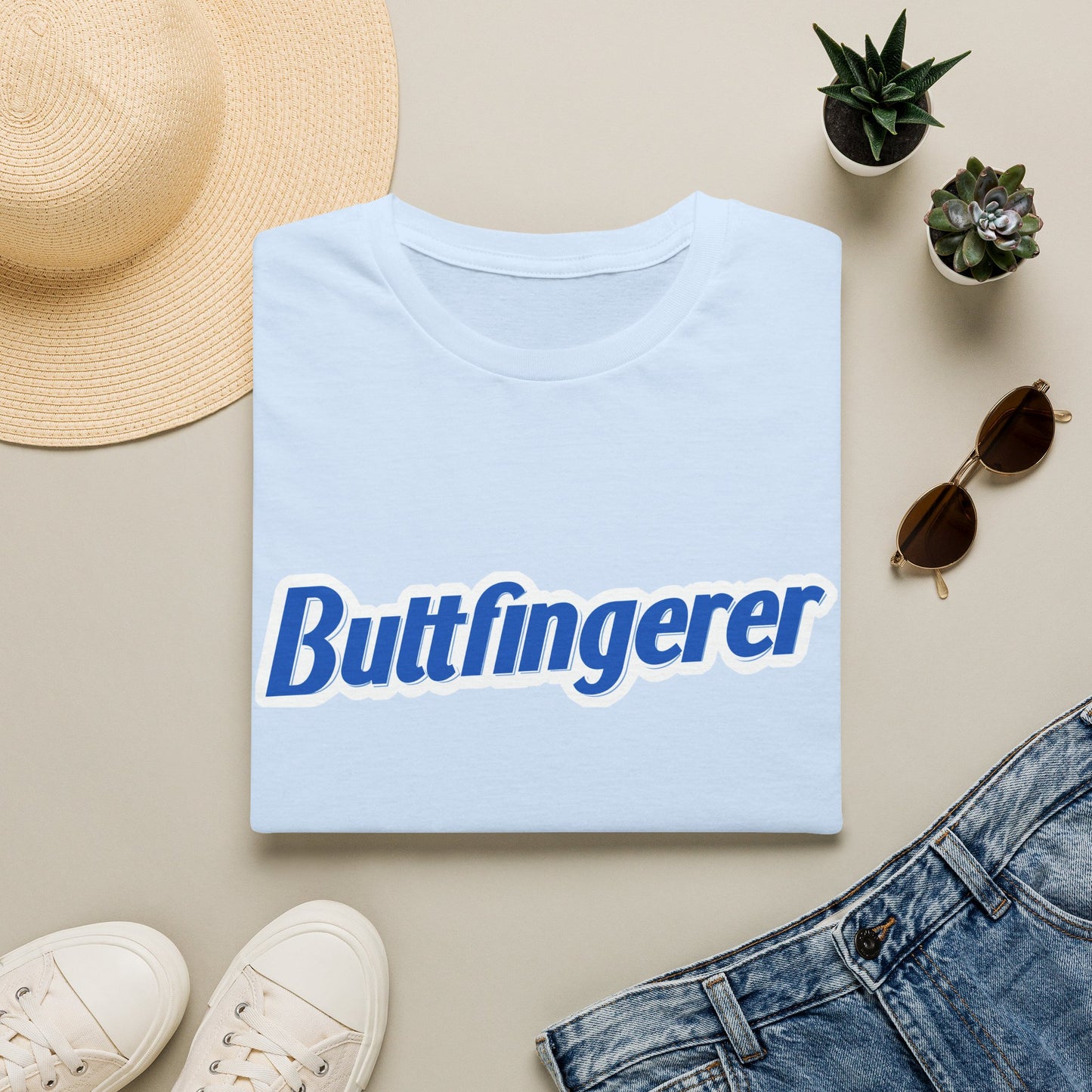 Buttfingerer T-Shirt — Funny Retro Script Tee for Sarcastic Humor Gifts