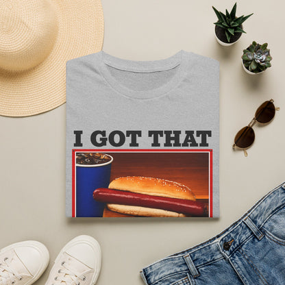 T-Shirt — 'I Got That Kirkland Hot Dog' Vintage Grocery Graphic Tee