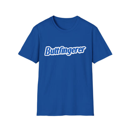 Buttfingerer T-Shirt — Funny Retro Script Tee for Sarcastic Humor Gifts