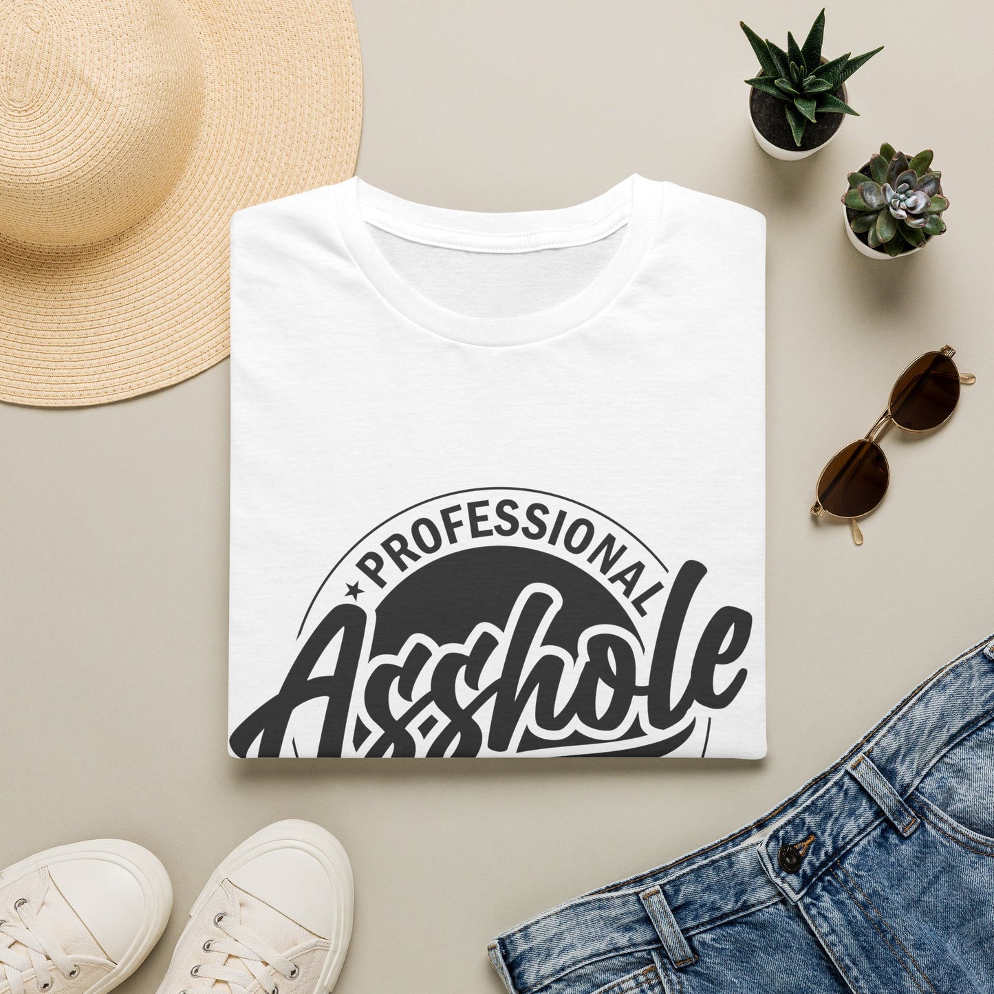 T-Shirt — "Professional Asshole" Graphic Tee (Available 24/7)