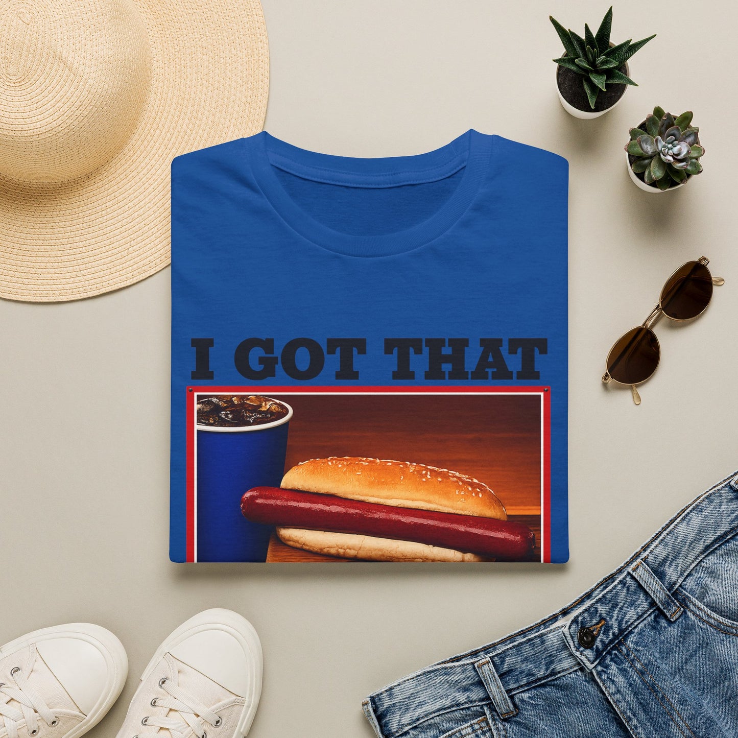 T-Shirt — 'I Got That Kirkland Hot Dog' Vintage Grocery Graphic Tee