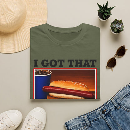 T-Shirt — 'I Got That Kirkland Hot Dog' Vintage Grocery Graphic Tee