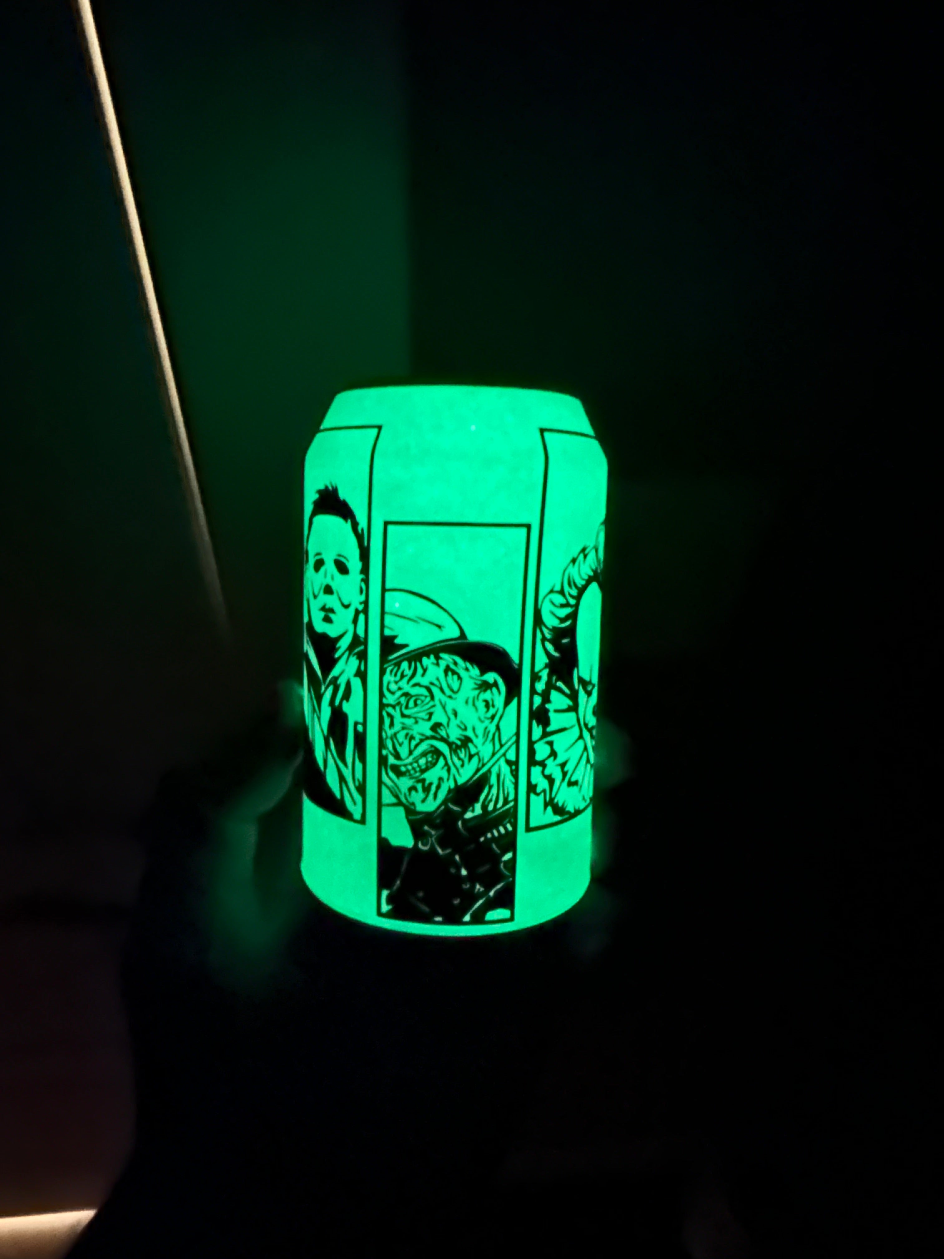 Halloween GLOW IN THE DARK Beersy Silicone Sleeve Hide-a-Beer Can Cooler