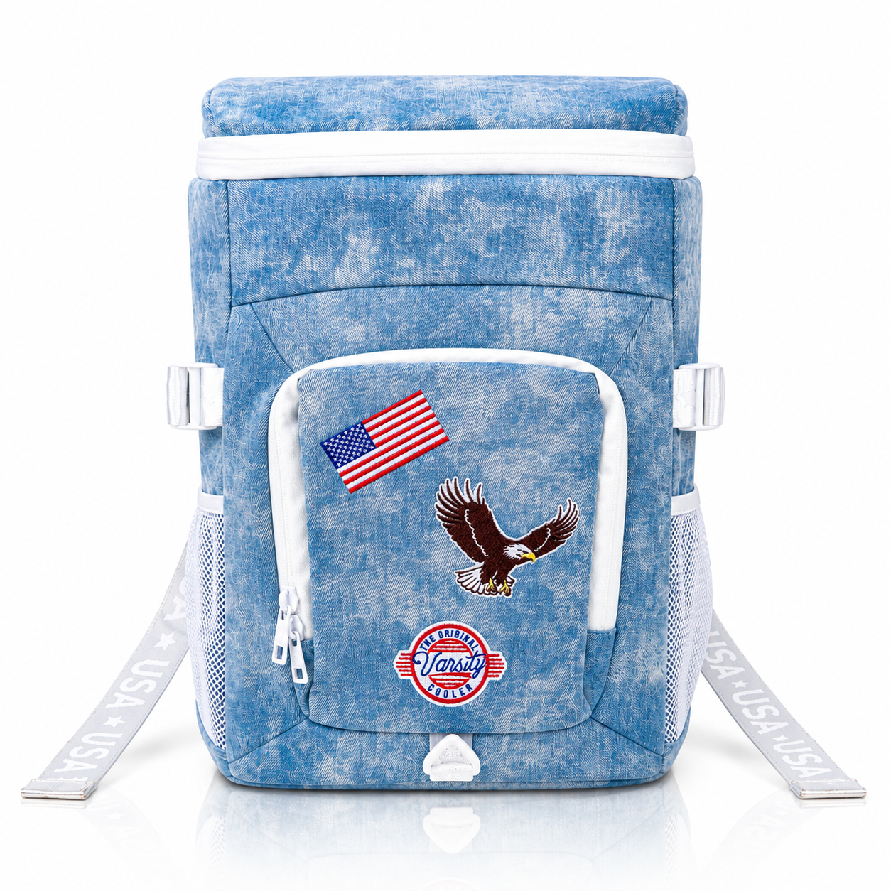 American Denim Backpack Cooler