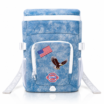 American Denim Backpack Cooler