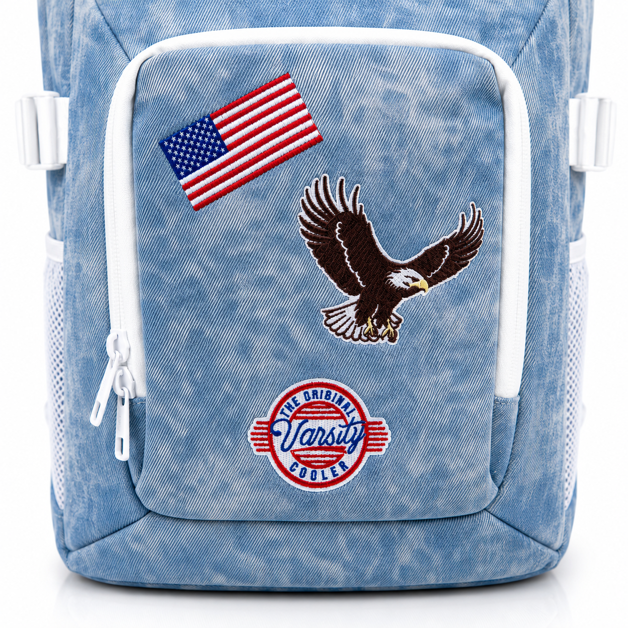 American Denim Backpack Cooler
