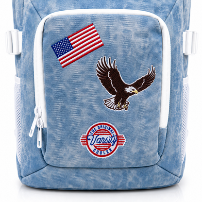 American Denim Backpack Cooler