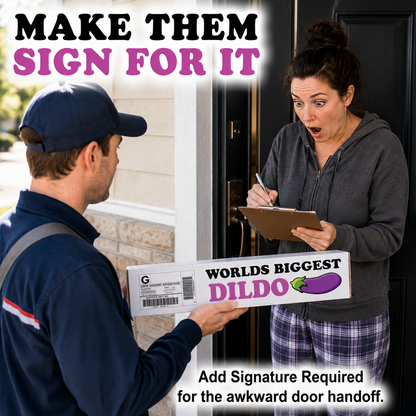 Worlds Biggest Dildo Mail Prank Package Box Tube