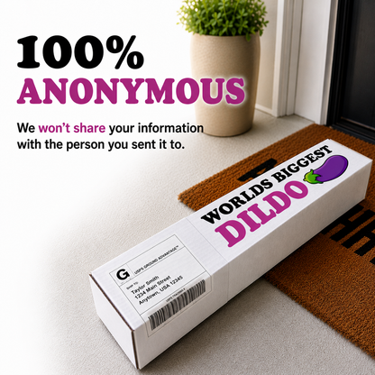 Worlds Biggest Dildo Mail Prank Package Box Tube