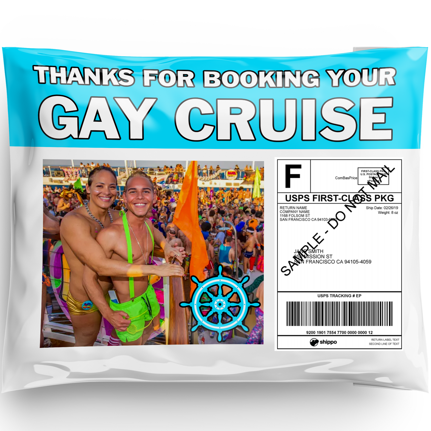 Gay Cruise Prank Package (USE VICTIMS ADDRESS)