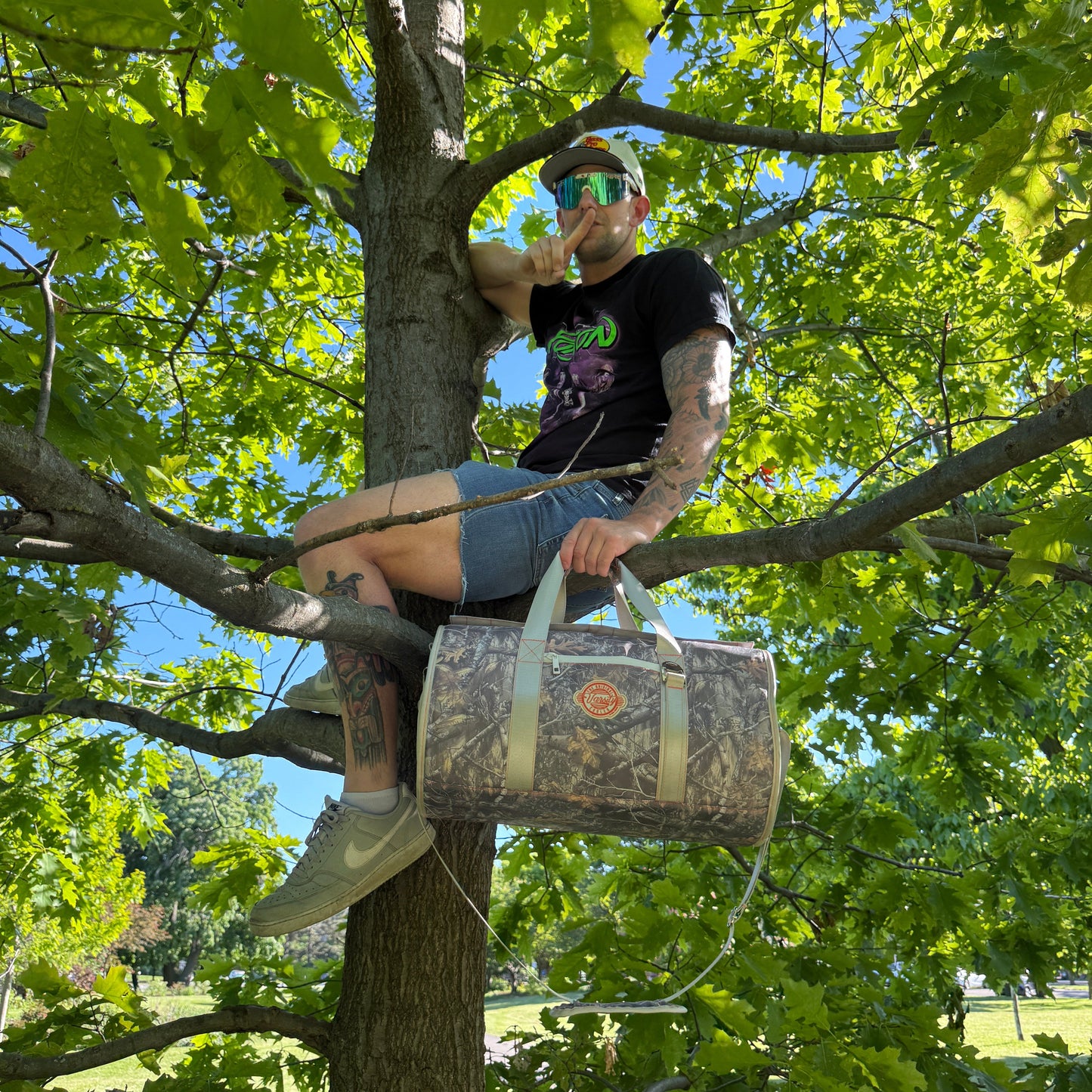 Backwoods Camo Duffel Cooler