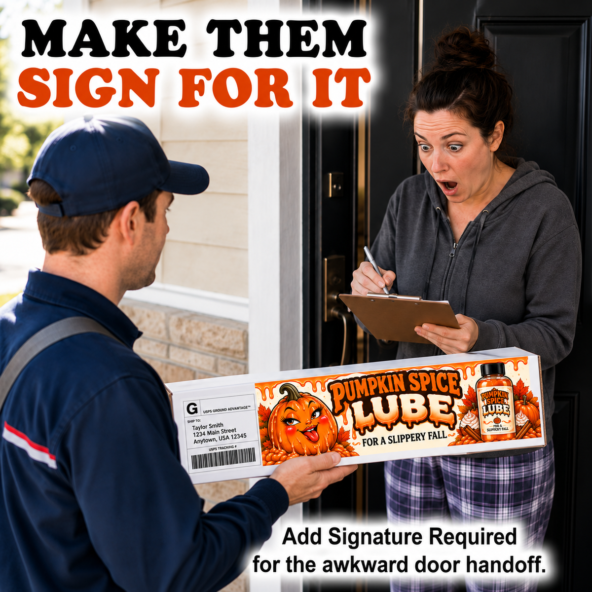 Pumpkin Spice Lube Prank Package