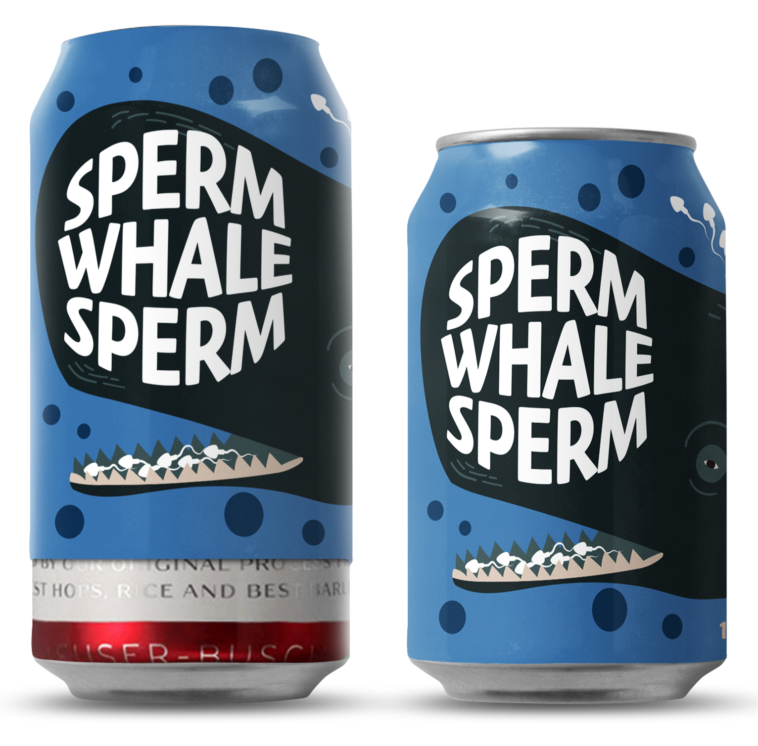 Sperm Whale Sperm Beersy Silicone Sleeve Hide-a-Beer Can Cooler