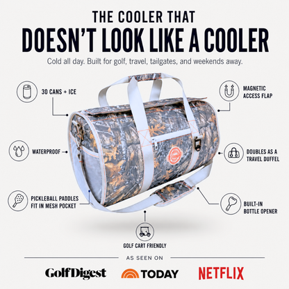 Backwoods Camo Duffel Cooler