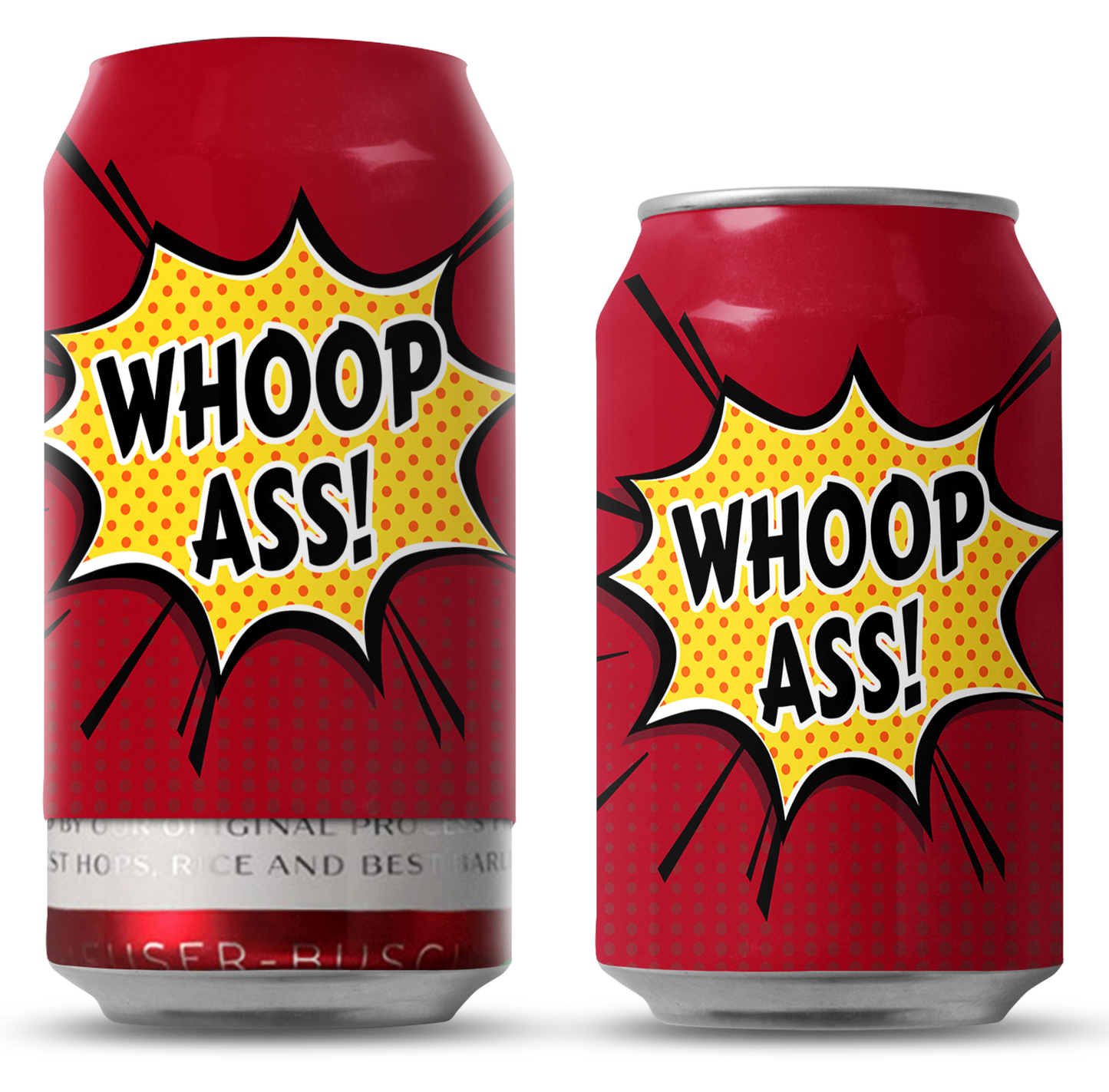 Whoop Ass Beersy Silicone Sleeve Hide-a-Beer Can Cooler