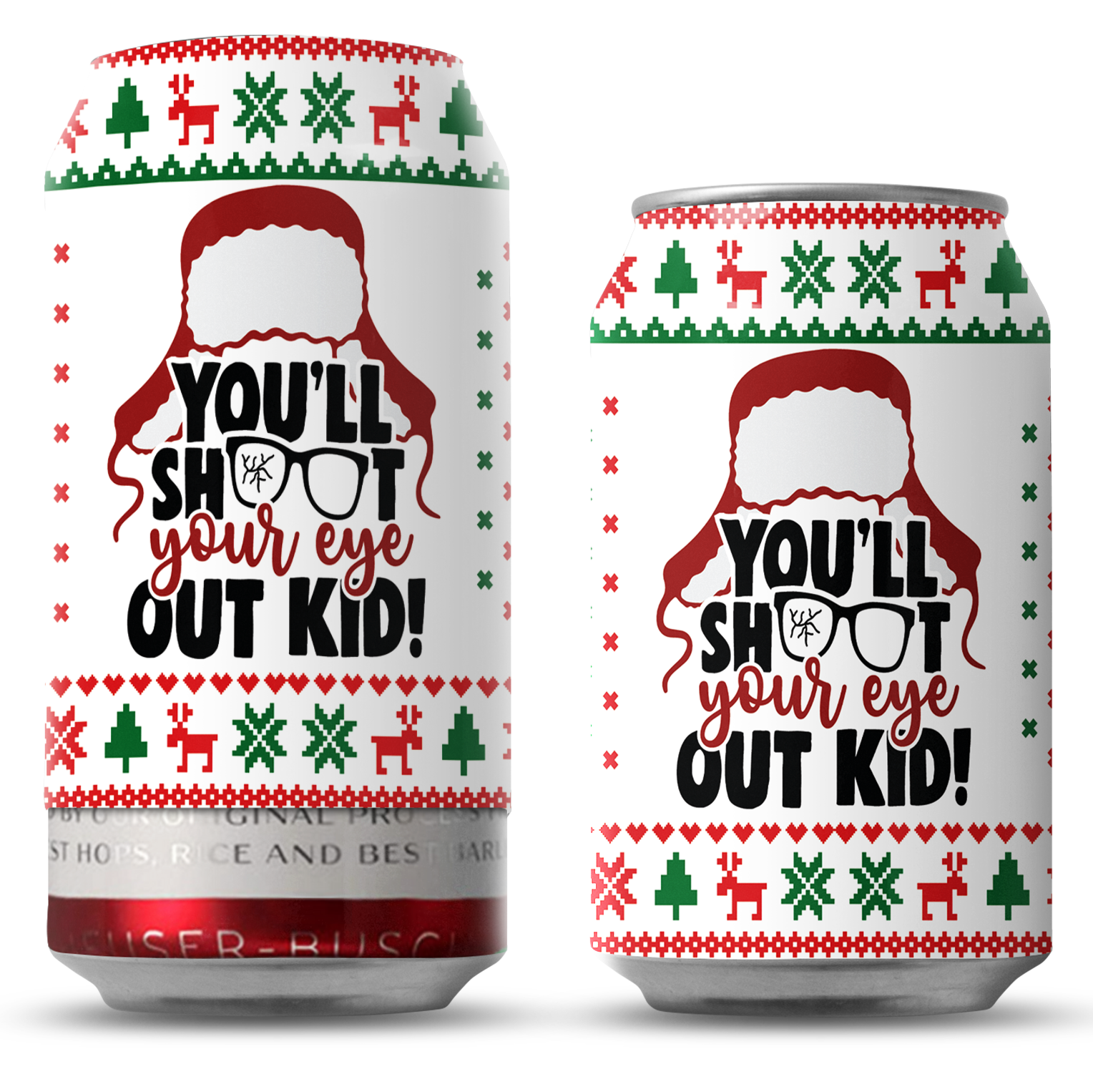 Christmas Beersy Can Covers (GLOW IN THE DARK)