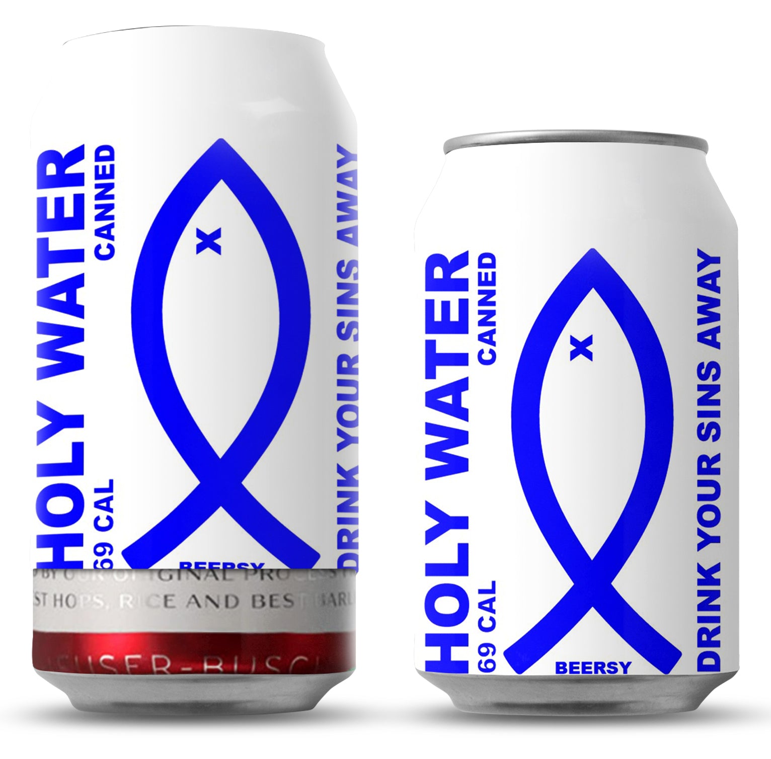 Canned Holy Water Beersy Silicone Sleeve Hide a Beer (GLOW IN THE DARK)