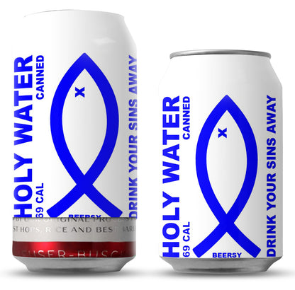 Canned Holy Water Beersy Silicone Sleeve Hide a Beer (GLOW IN THE DARK)