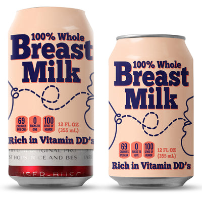 Breast Milk Beersy Silicone Sleeve Hide-a-Beer Can Cooler