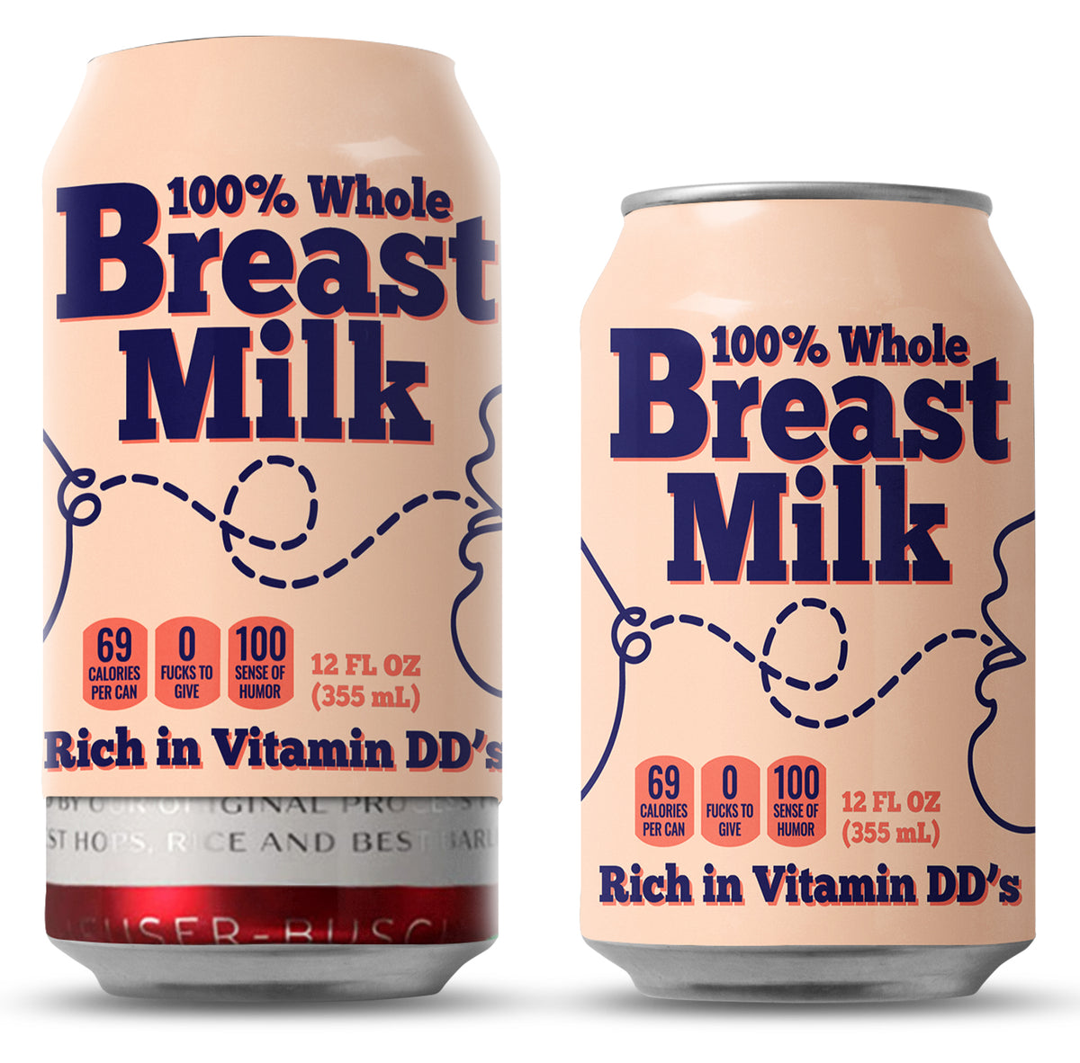 Breast Milk Beersy Silicone Sleeve HideaBeer Can Cooler Beersy LLC