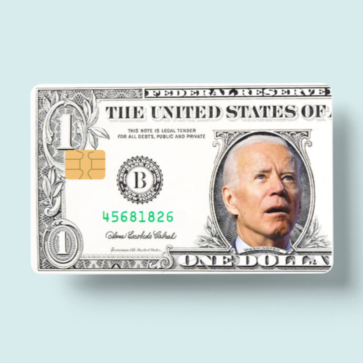 Broke Biden Dollar Bill Debit/Credit Card Skin (2 Pack)