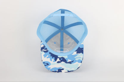 Camo Snapback Hat with Interchangeable Velcro Logo Patch