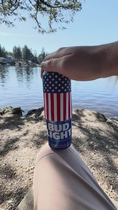 American Flag Beersy Silicone Sleeve Hide-a-Beer Can Cooler