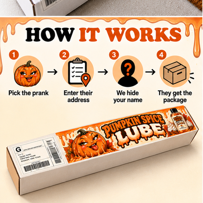 Pumpkin Spice Lube Prank Package