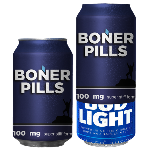 “Boner Pills" Beersy Silicone Sleeve Hide-a-Beer Can Cooler