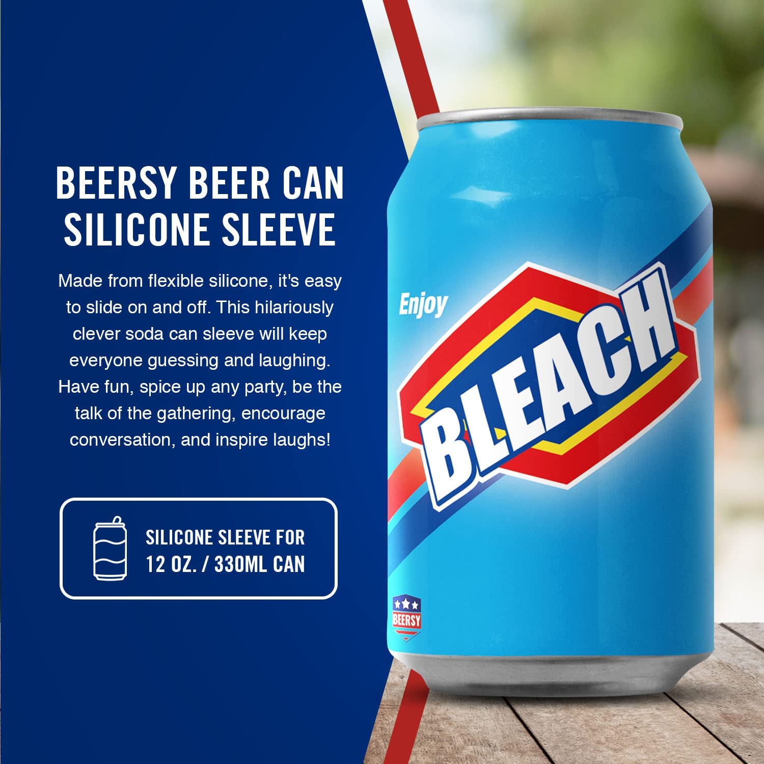 BLEACH Beersy Silicone Sleeve Hide-a-Beer Can Cooler