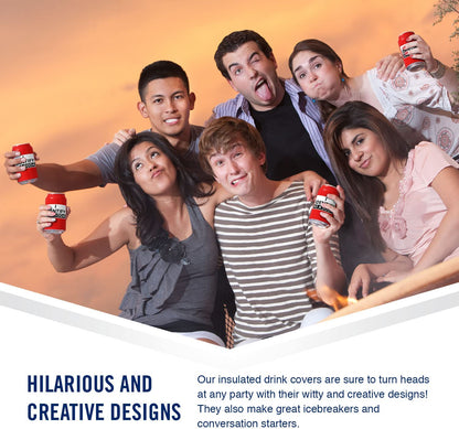 "I Identify As A Soda" Beersy Silicone Sleeve Hide-a-Beer Can Cooler