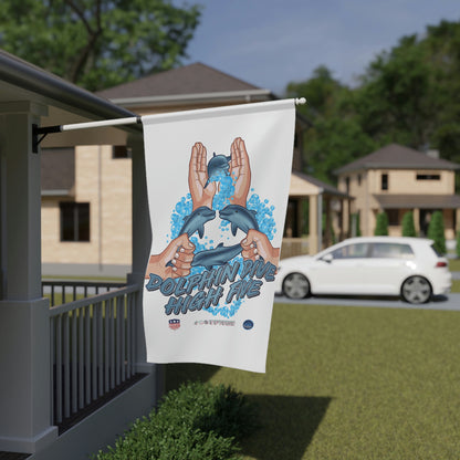 Dolphin Dive High Five Flag