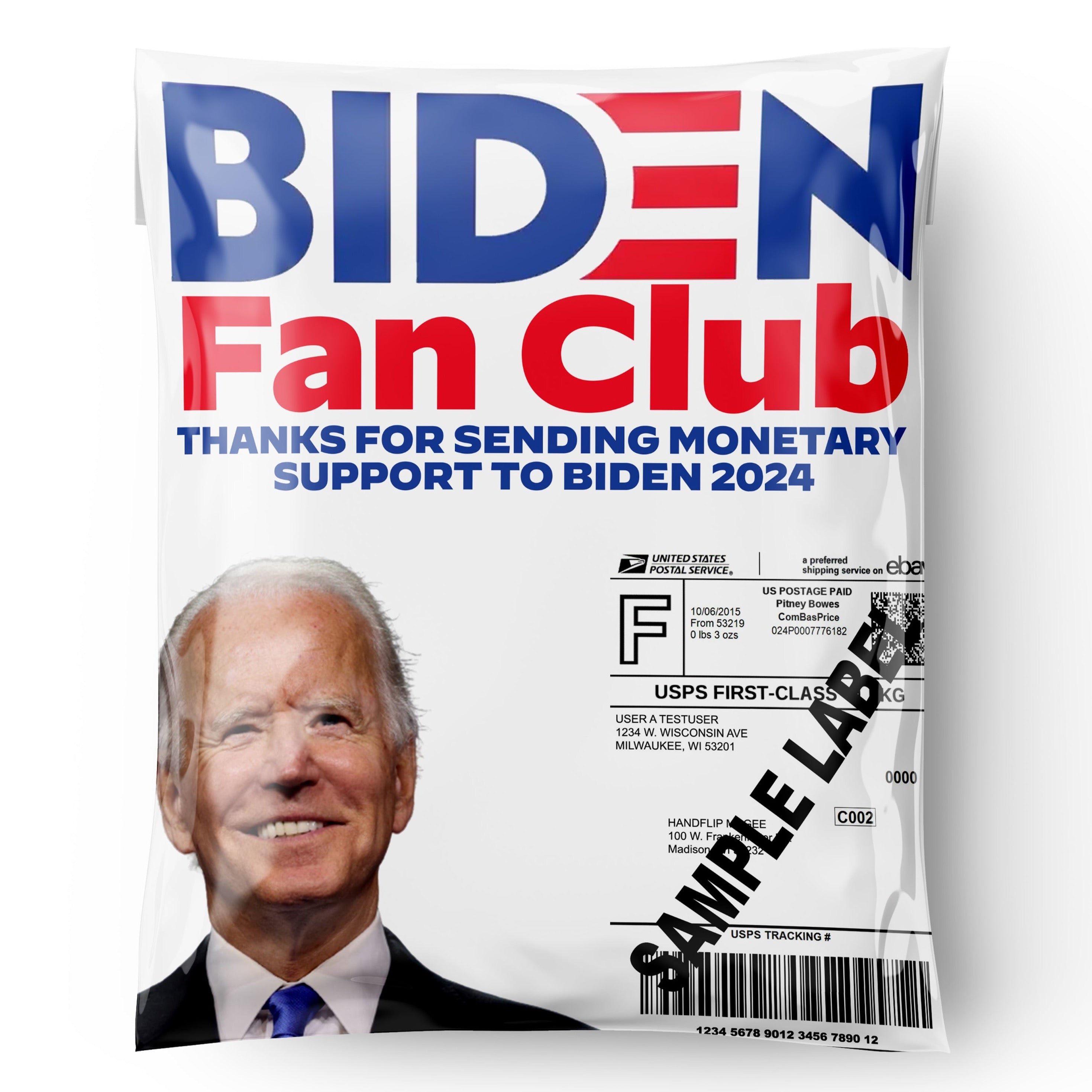 Joe Biden Fan Club Prank Package
