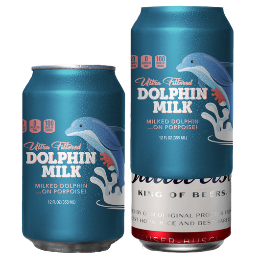 Dolphin Milk Beersy Silicone Sleeve Hide-a-Beer Can Cooler